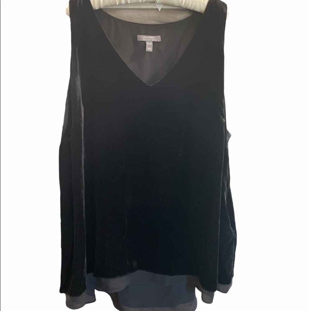 Lisa Rinna lined velour tank top, size 3X.